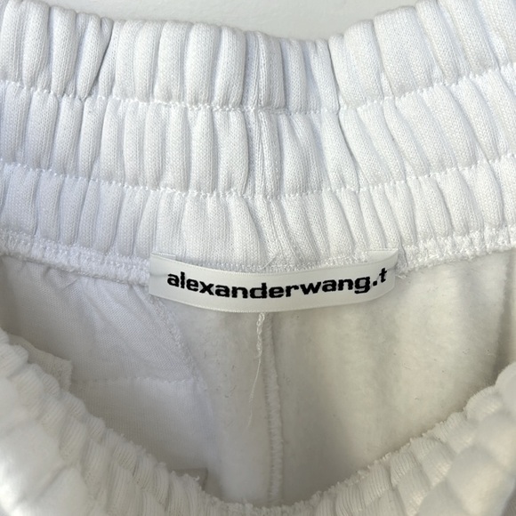 Alexander Wang Foundation Terry Classic Sweatpant Joggers in White size small - Picture 11 of 13